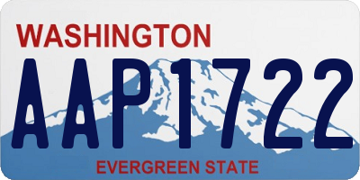 WA license plate AAP1722