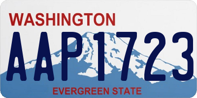 WA license plate AAP1723