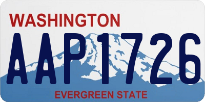 WA license plate AAP1726