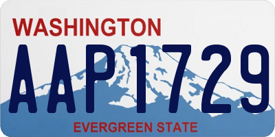 WA license plate AAP1729