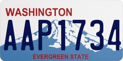 WA license plate AAP1734