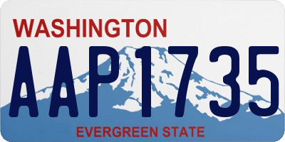 WA license plate AAP1735
