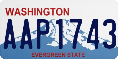WA license plate AAP1743