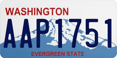 WA license plate AAP1751