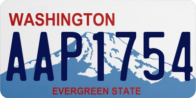 WA license plate AAP1754