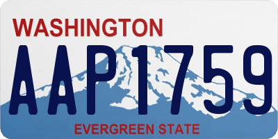 WA license plate AAP1759