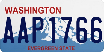 WA license plate AAP1766