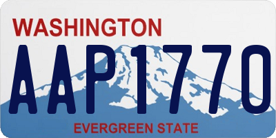 WA license plate AAP1770