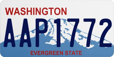 WA license plate AAP1772