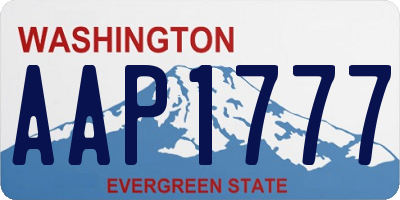 WA license plate AAP1777