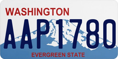 WA license plate AAP1780
