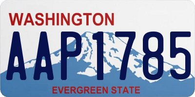 WA license plate AAP1785