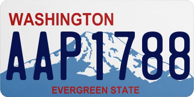 WA license plate AAP1788