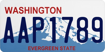 WA license plate AAP1789