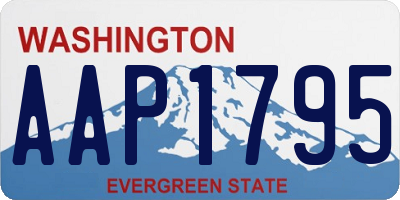 WA license plate AAP1795