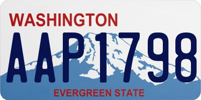 WA license plate AAP1798