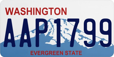 WA license plate AAP1799
