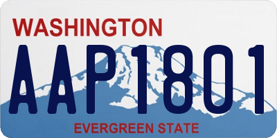WA license plate AAP1801