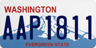 WA license plate AAP1811
