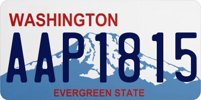 WA license plate AAP1815