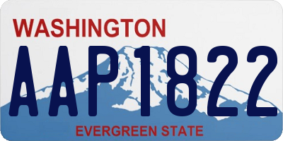 WA license plate AAP1822