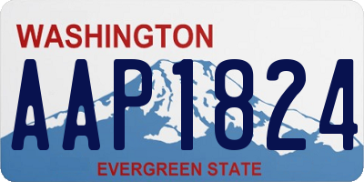 WA license plate AAP1824
