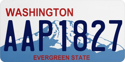 WA license plate AAP1827