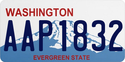 WA license plate AAP1832