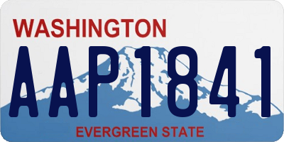 WA license plate AAP1841
