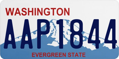 WA license plate AAP1844