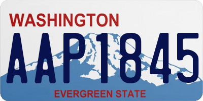 WA license plate AAP1845