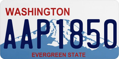 WA license plate AAP1850
