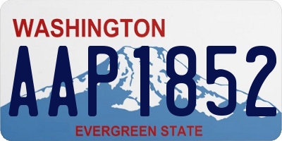 WA license plate AAP1852