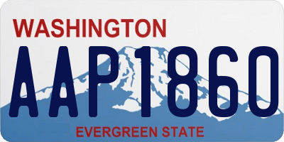 WA license plate AAP1860
