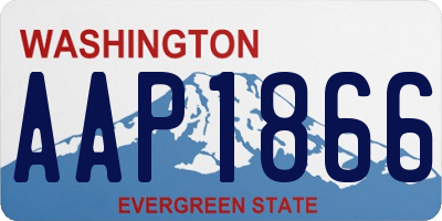 WA license plate AAP1866