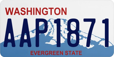 WA license plate AAP1871