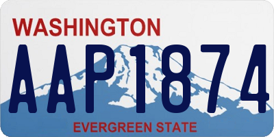 WA license plate AAP1874