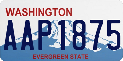 WA license plate AAP1875