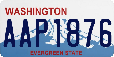 WA license plate AAP1876