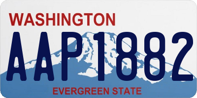 WA license plate AAP1882