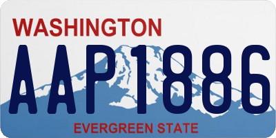 WA license plate AAP1886