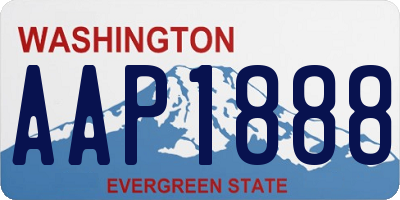 WA license plate AAP1888