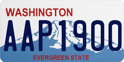 WA license plate AAP1900