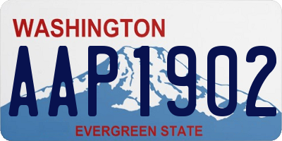 WA license plate AAP1902
