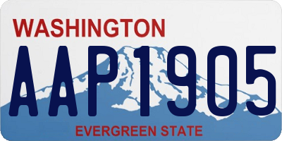 WA license plate AAP1905