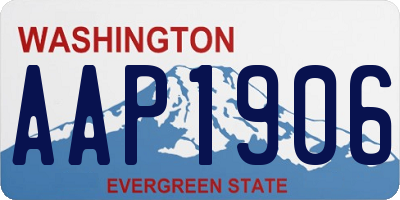WA license plate AAP1906