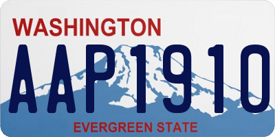 WA license plate AAP1910