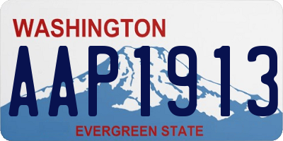 WA license plate AAP1913