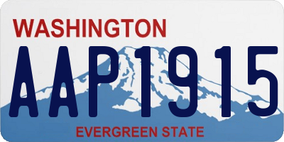 WA license plate AAP1915