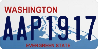 WA license plate AAP1917